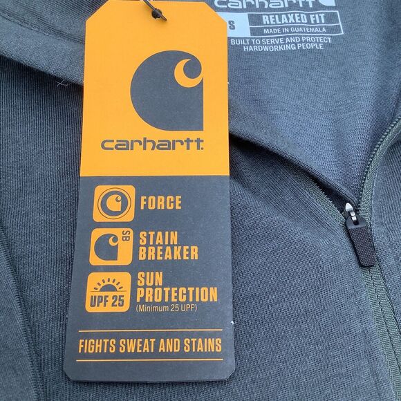 Carhartt Force Relaxed Fit Midweight Long Sleeve 1/4 Zip Pullover Size S NWT - Picture 5 of 9